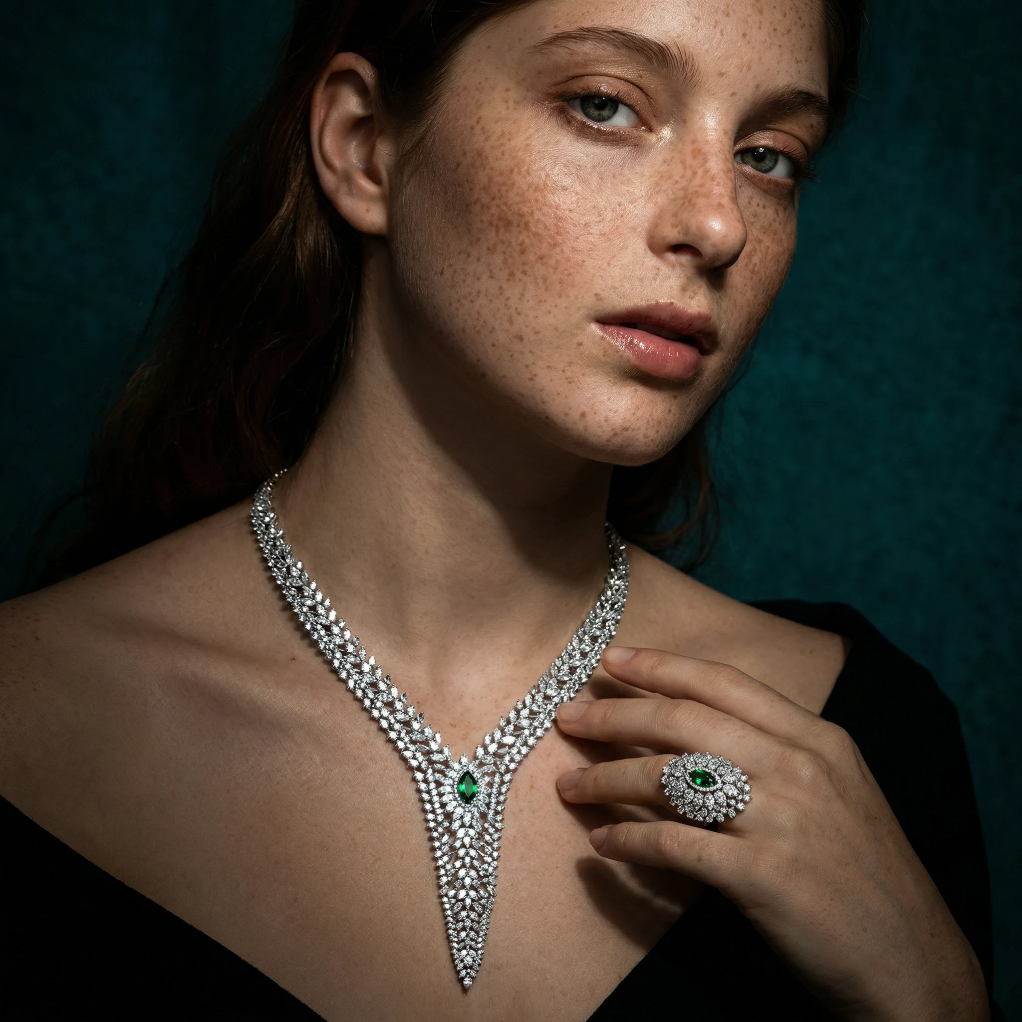 Emerald Diamond jewelry campaign